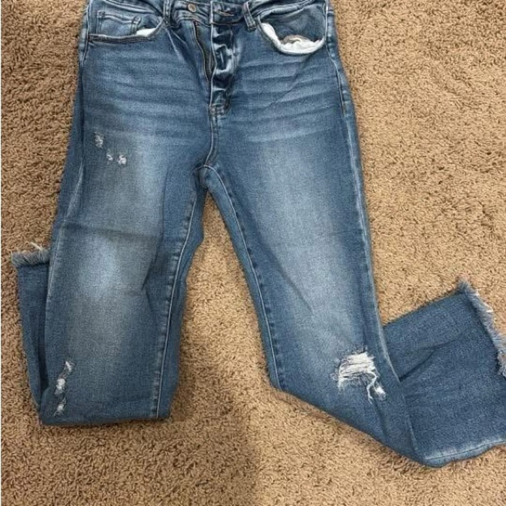 Classic Distressed Blue Jeans
